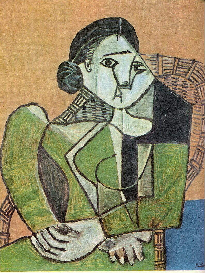 Picasso Woman sitting in an armchair 1953